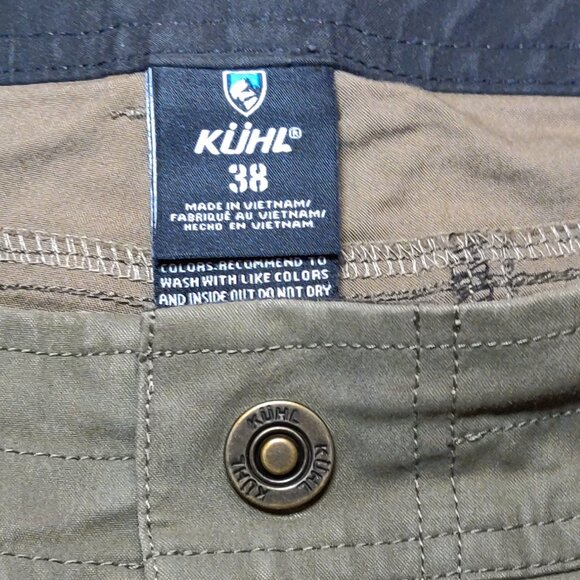 Kuhl Men's Ramblr 10" Hiking Shorts In Driftwood Green SIZE 38 - Picture 4 of 4